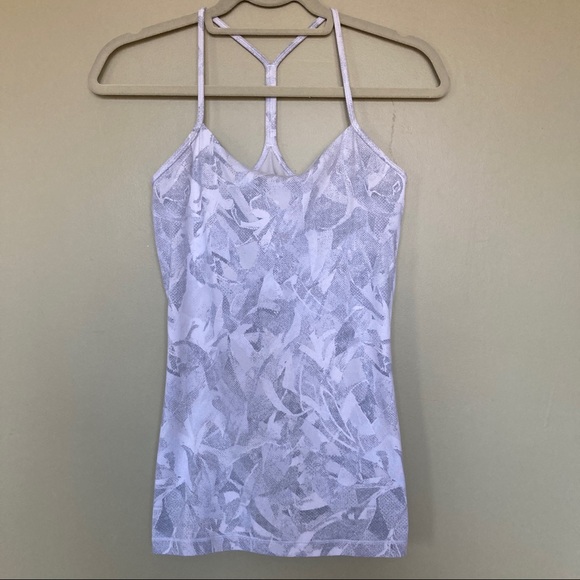 LULULEMON Power Pose Grey & White Tank - Picture 2 of 3
